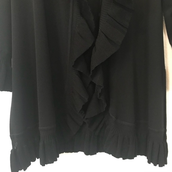 Exclusively Misook long black cardigan Petite S - Picture 3 of 8